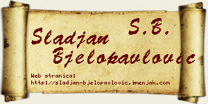 Slađan Bjelopavlović vizit kartica